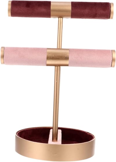 Sieraden Display - Horloge Houder - Sieraden Organiseren - Stabiele Basis - 30 cm Hoog - Roze