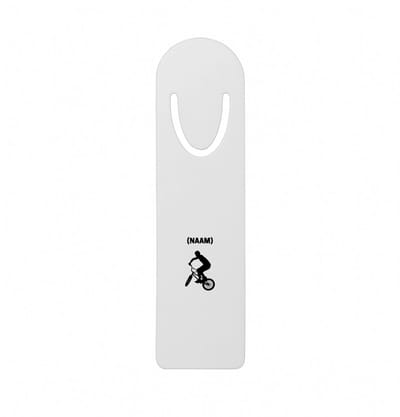 Hacebo® - BMX met eigen naam metalen boekenlegger - Sport - Fietser - Fiets Bladwijzer boekenleggers - 12.7 cm x 3.2cm