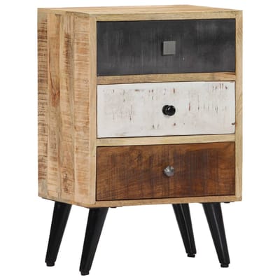 vidaXL - Nachtkastje - 40x30x60 - cm - massief - mangohout