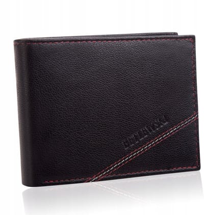 Betlewski Leren Portemonnee Heren Zwart RFID Bescherming Cadeaubox