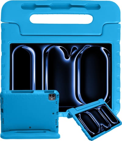 Hoesje - Geschikt voor Apple iPad Pro (2024/2025) - 11 inch - Kinderhoes Shockproof Bumper - Kidsproof Case - Tablethoes - Kinder Hoes Cover - Blauw