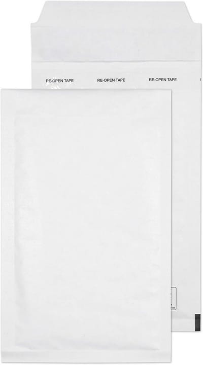 200x Luchtkussenfolie Enveloppen Wit 220x120 mm - Stevige Verpakking voor Verzending