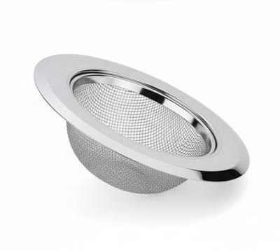 Gootsteen zeef - Afvoerputje - Zeefje - Haarfilter - Haarvanger - Anti haar stop - Putje - Bad / douche / wasbak / wastafel - Drain hair catcher - Korf plug - 4,3 cm binnenmaat - Metaal - Gaas - Jonyx