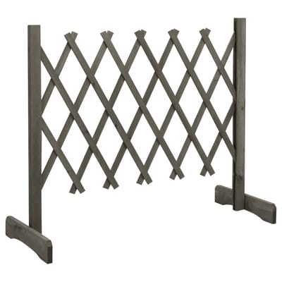 vidaXL - Tuinlatwerk - 120x60 - cm - massief - vurenhout - grijs