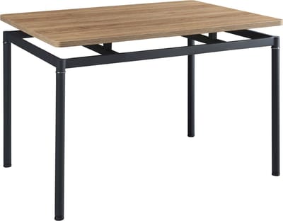 Eettafel Hemnes 120x70x75 cm eikenkleurig en zwart