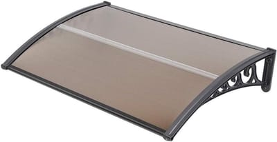Voordeur Luifel - Regenscherm Buiten - Bescherming Huis - Corrosiebestendig Frame - 60 x 100 cm - Transparant