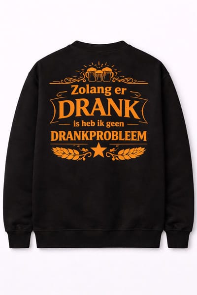 Sweater - Zwart - Drankprobleem