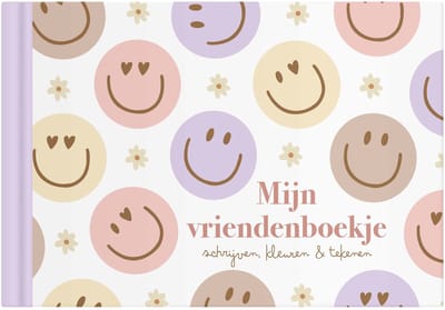 Vriendenboekje meisje | Vriendenboekje smiley | kleuren en tekenen | Writemoments
