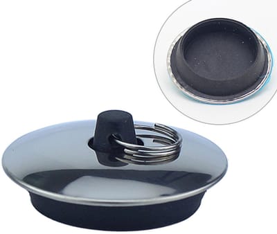 Badkuipstop - Rubberen afvoerstop voor wastafel - Rubberen stop voor wastafel - Geschikt voor badkuipen en badkamers, 41 mm
