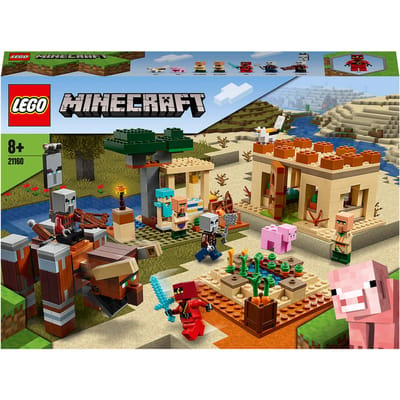 LEGO 21160 Minecraft De Illager overval Dorp Bouwset met Poppetjes van Illager, Villager en Kai voor Kinderen vanaf 8 Jaar