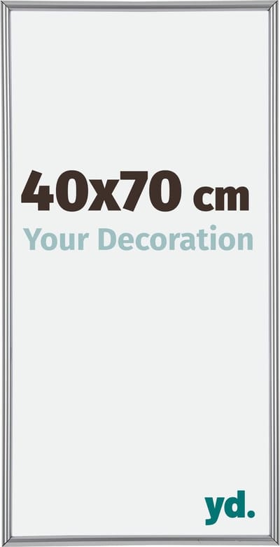 Your Decoration - Fotolijst 40x70 cm - Kunststof - Zilver Hoogglans - Annecy