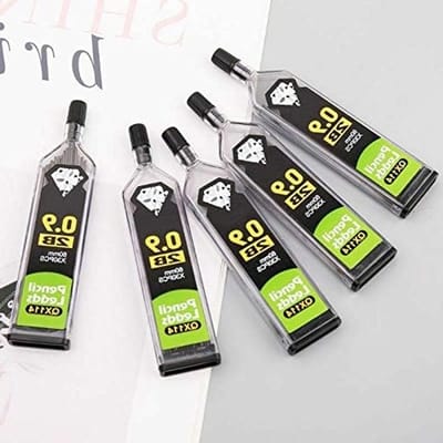 Vulpotlood Leads 0.3/0.5/0.7/0.9 HB 2B 2H - Breukbestendige Vulpen Leads, 150 Stuks in 5 Tubes voor Precisie en Creativiteit