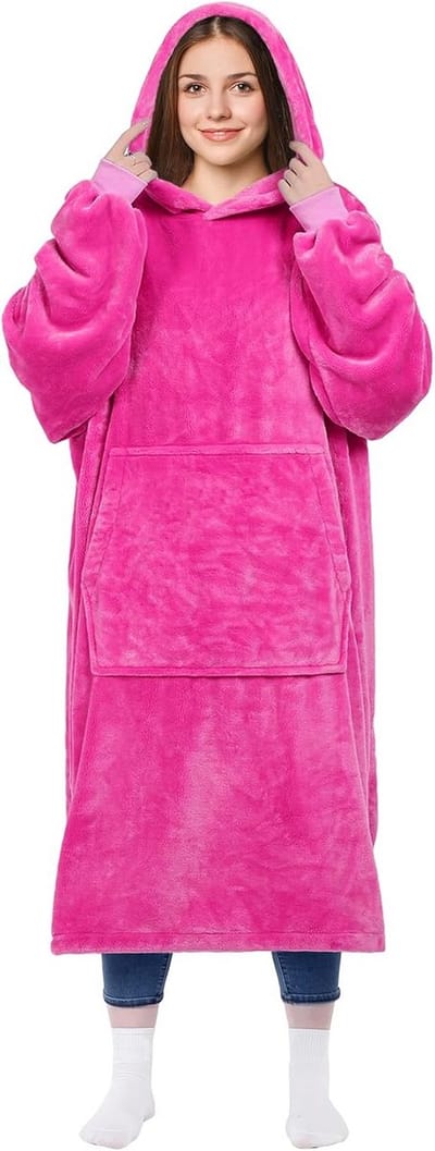 Oversized Hoodie Deken met Mouwen voor Volwassenen en Tieners