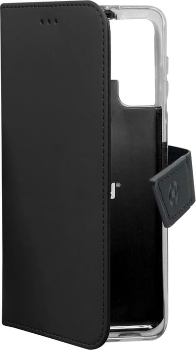 Celly Wally Bookcase hoesje - Geschikt voor Samsung Galaxy S22 Ultra - Kunstleer - Pasjeshouder - Zwart