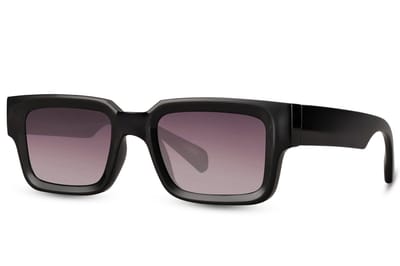 Famenta Oversized - Zonnebril Heren - Zwarte - Vierkant Design - UV400 Bescherming