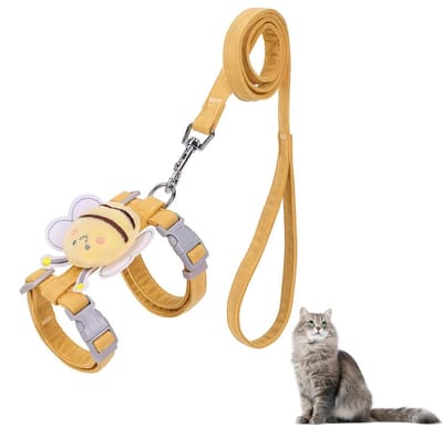 Dailygoods- Kattenriem Verstelbaar - Harnas Kat - Anti-ontsnapping - Dubbellaags Polyester - Voor Kittens/Katten - 1,2 m Riem