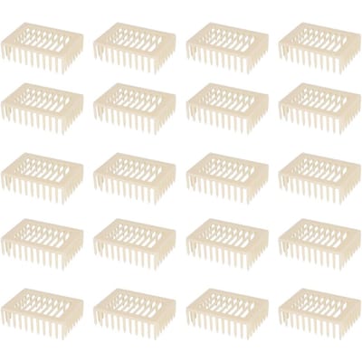 Lot de 20 cages à abeilles carrées en plastique pour l'élevage de reines, outil pour apiculteur, équipement apicole white