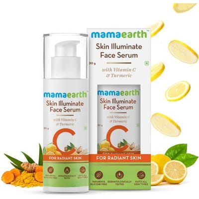 Mamaearth Skin Illuminate Vitamine C Gezichtsserum 30g Voor een Stralende Huid Met Kurkuma & Squalane Unisex white