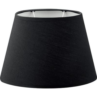 Home Sweet Home Lampenkap Largo ovaal schuin - van stof - zwart - Klassiek stoffen Lampenkap - 24/14/16cm - E27 lamphouder - voor wandlamp.