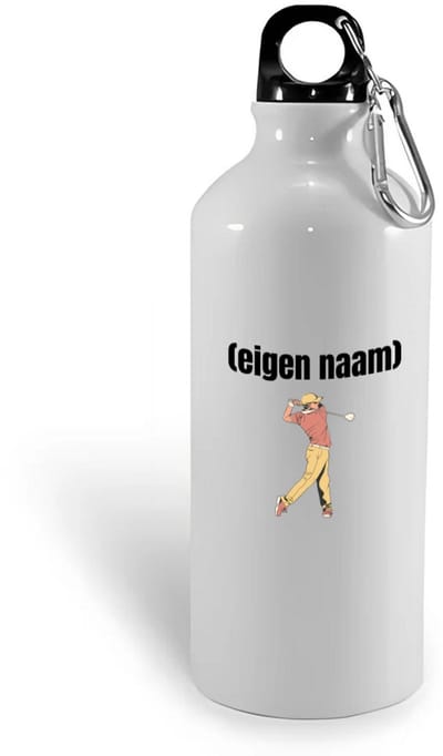 Hacebo® - golfer man met eigen naam waterfles - Golf - golfers - leuk cadeau voor iemand die houdt van golfen - cadeau - kado - water fles - 400ML