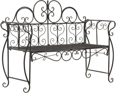 CLP Minna Tuinbank - metalen bank - armleuningen - art nouveau - 180 kg - bronzen
