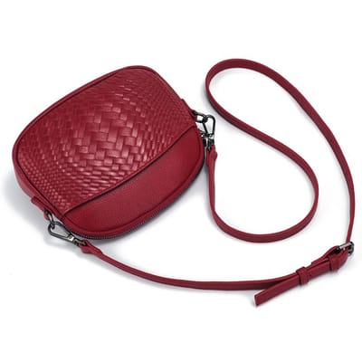 Nieuwe Trendy Leren Crossbody Tas voor Vrouwen Veelzijdige en Modieuze Kleine Ronde Tas voor Lente en Zomer Dames Single Shoulder brown