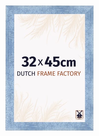 Fotolijst 32x45 cm - MDF - Helder Blauw Geveegd - Praag