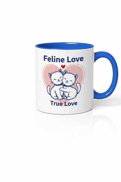 Katten Mok 'Feline Love True Love' met Lieve Katjes - Perfect Cadeau voor Kattenliefhebbers & Dierenliefhebbers