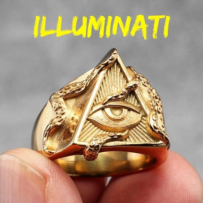 Metselaars Illuminati Octopus Oog Roestvrij Staal Dames Heren Ringen Punk Vintage voor Vriend Sieraden Creativiteit Cadeau 9 beige