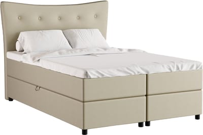 Tweeperoonsbed Nevada 140 x 200 cm tweepersoons met hoogwaardige Bonell-matras en topper