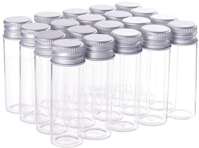 Dailygoods- Glazen Flessen 15 ml - Beugelfles - Lege Monster Potten - Opslag voor Kruiden - Bruiloft Gunsten - Aluminium Schroefdop - Sampleflessen