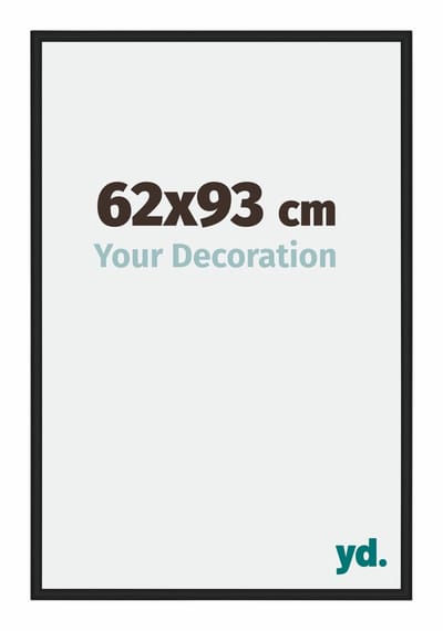 Your Decoration - Fotolijst 62x93 cm - Aluminium - Zwart Hoogglans - Miami