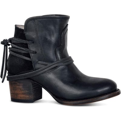 Dameslaarzen Herfst Vintage Laarzen Dames Dikke Hakken Veterlaarsjes Laarsjes met Hak Botas De Mujer 35 black