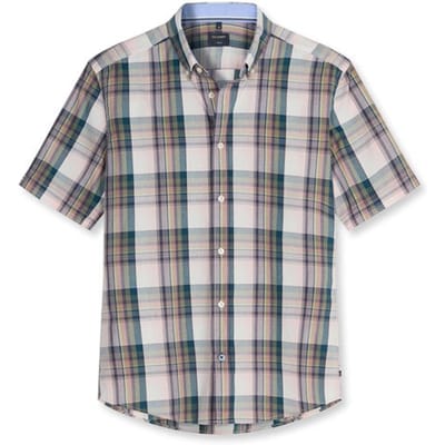 OLYMP Casual Overhemd, Regular Fit, Button-down, Olijfgroen