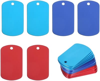 Cosensi - Metal Stamping Blanks - Aluminium Tags - Perfect voor Graveren - 2 Inch - Handige DIY Labels - Geschikt voor Huisdieren - Verkrijgbaar in...