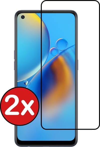 Screenprotector - 2 Stuks - Geschikt voor OPPO A74 5G - Full Cover - Beschermglas - Gehard Glas - Tempered Glass - Screen Protector