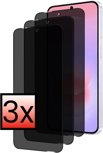 Screenprotector - 3 Stuks - Geschikt voor Samsung Galaxy A37 - Privacy Filter - Beschermglas - Gehard Glas - Tempered Glass - Screen Protector - Anti Spy - Full Display Cover