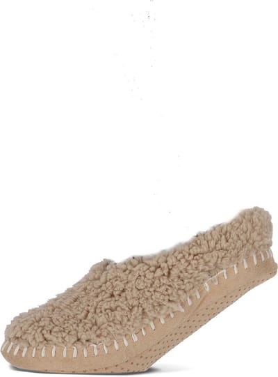 Basset - Fleece Indoor Homeshoes - Maat 39-42 - Taupe -Zachte en Warme Sloffen