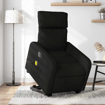 vidaXL - Sta-op-massagestoel - elektrisch - verstelbaar - stof - zwart