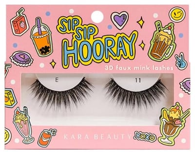 Kara Beauty - Sip Sip Hooray - ES011 - 3D Faux Mink Lashes - Nepwimpers - VEGAN