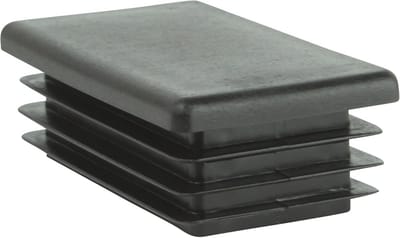 Rechthoekige buisstop en glijders 50 x 80 mm - 5 stuks