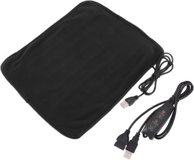 SnelShoppen - Draagbare USB Verwarmingskussen, Verwarmingspads voor Schouder, Nek, Been, Taille met Temperatuurregeling en Timer (Zwart)