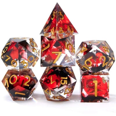 7 Stuks/Set Hars Voor DND Dobbelstenen D&D Dobbelstenen Set D4 D6 D8 D10 D% D12 D20 Veelhoekige Spellen Voor Dungeons And Dragons Tafelspellen MTG RPG