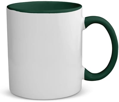 Nevolis® 330ml (11oz) Duo Color Mok Donker Groen – Perfect voor Personalisatie
