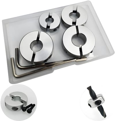 Dailygoods- Boor Set 4 Stuks - Aluminium Boor met Diepte Stopring - 6/8/10/12 mm - Verstelbare Klem - Geschikt voor Standaard Bits - Boorset