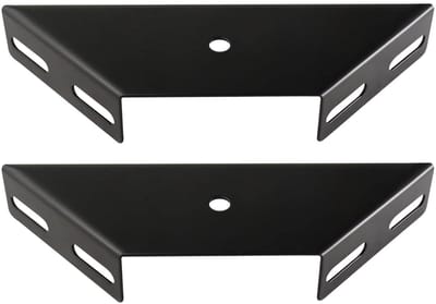 Dailygoods- Hoekbeugel Zwart - Zware Metalen Hoekbeugel - Trapeziumvormig - Schroefbevestiging - 229x92x71 mm - Corrosiewerend - Steunbeugel
