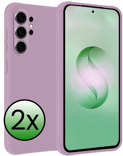Hoesje 2 Stuks - Geschikt voor Samsung Galaxy S26 Ultra - Sterk & Shockproof - Case Siliconen - Back Cover - Telefoon Hoes - Lila