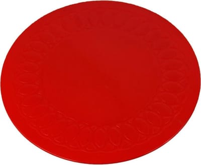 Anti-slip matten rond - 19 cm rood - Able2