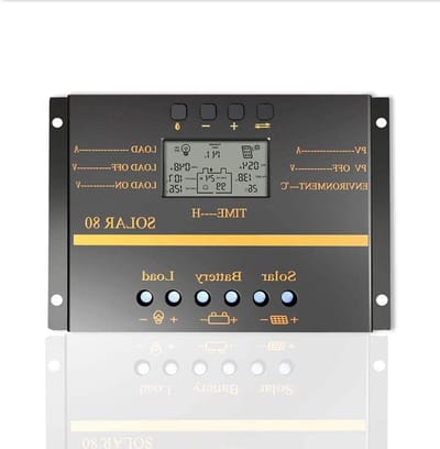 Zonne Laadregelaar - MPPT Controller - Energie Beheer - Automatische Spanning Detectie - 80A - Zwart