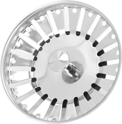 RVS Afvoer Mand met Filter voor Gootsteen, Afvoerzeef en Vuilafvoer - Buiten Diameter 84 mm, Lengte 33 mm, Ideaal voor Keuken en Badkamer